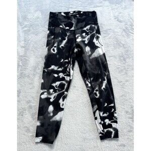Under Armour Leggings Womens S Black White Meridian Print Ankle‎ High Waisted